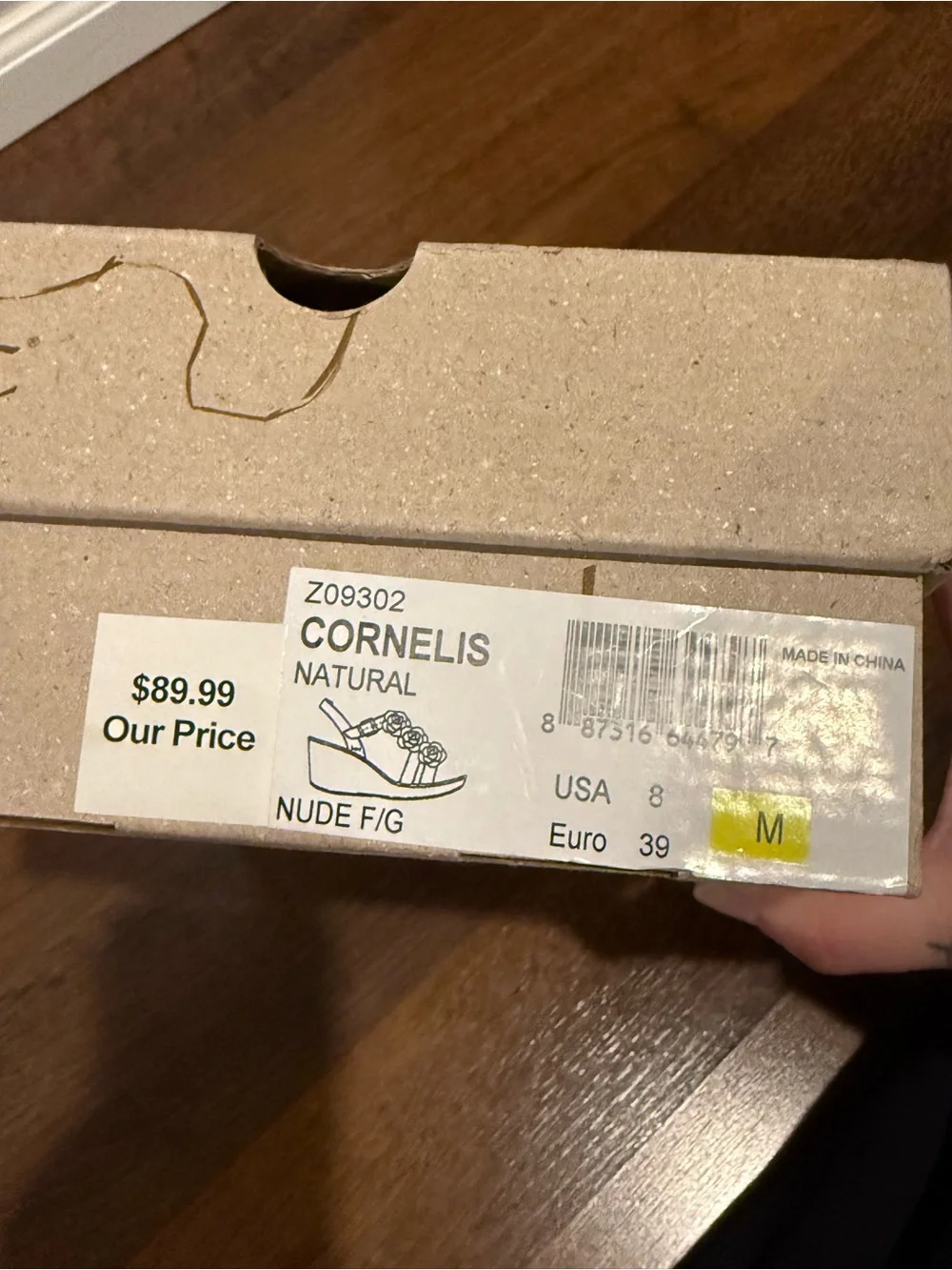 b.o.c. Cornelis Floral wedge sandal (size 8)